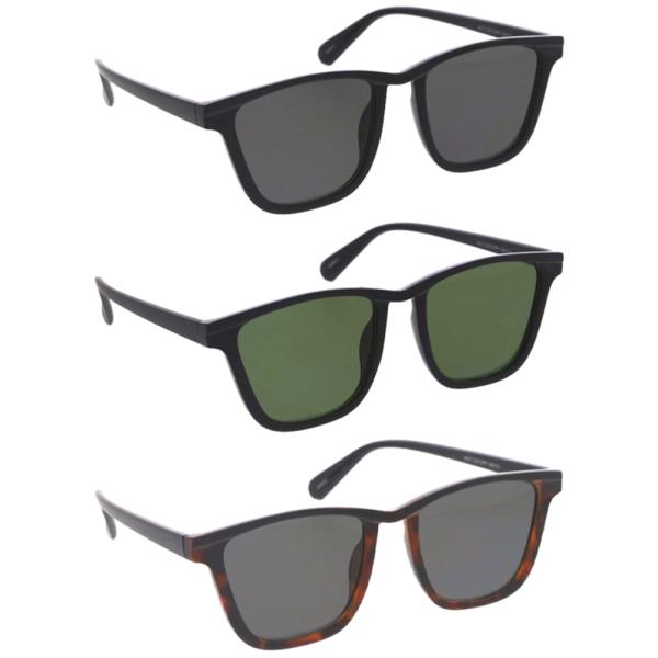 PLAIN LARGE SQUARE HIPSTER INSPIRED SUNGLASSES 1DZ