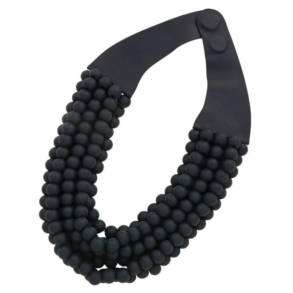 BEADED LAYERED MAGNETIC NECKLACE