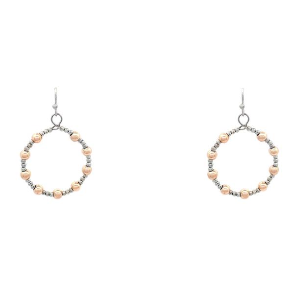 ROUND BEADED DANGLE EARRING