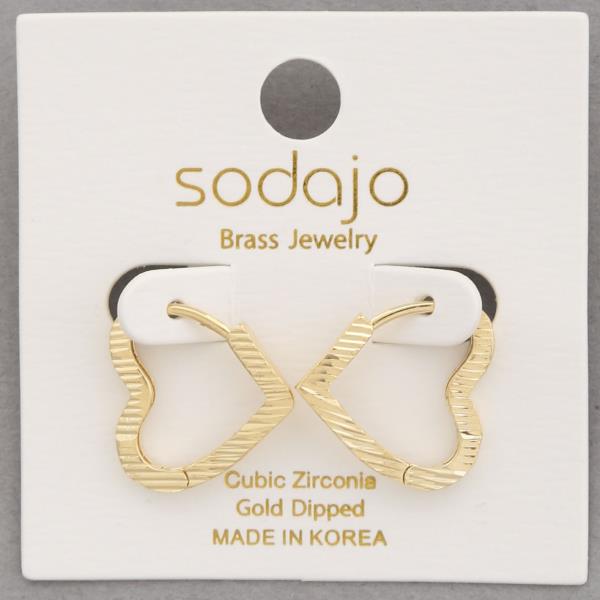 SODAJO HEART SHAPE GOLD DIPPED EARRING