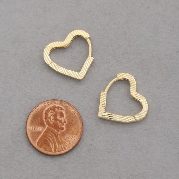 SODAJO HEART SHAPE GOLD DIPPED EARRING