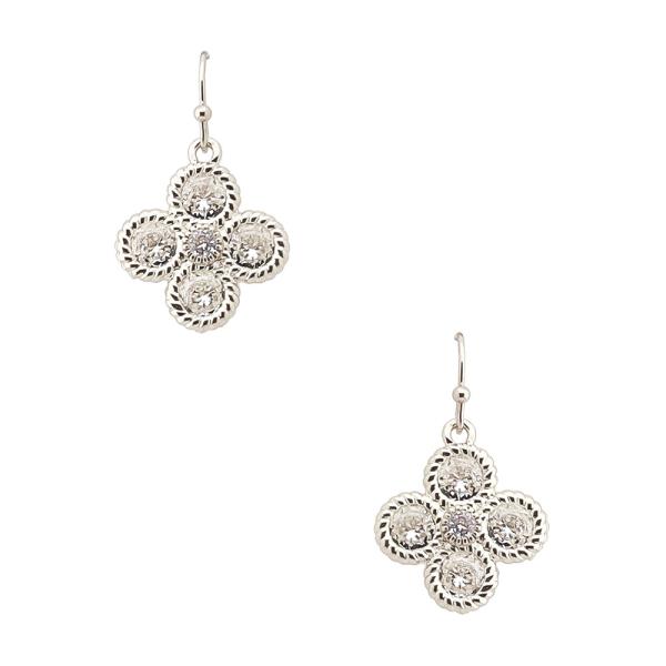 CLOVER METAL DANGLE EARRING