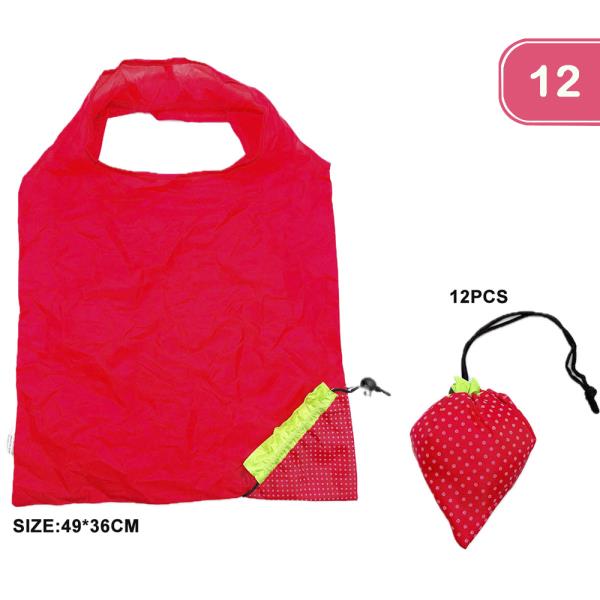 STRAWBERRY REUSABLE GROCERY BAG (12 UNITS)