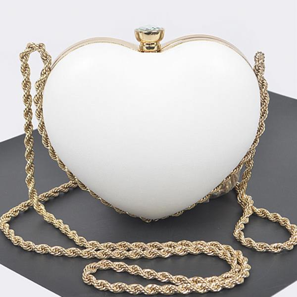 HEART FRAME CHAIN MINI CROSSBODY BAG