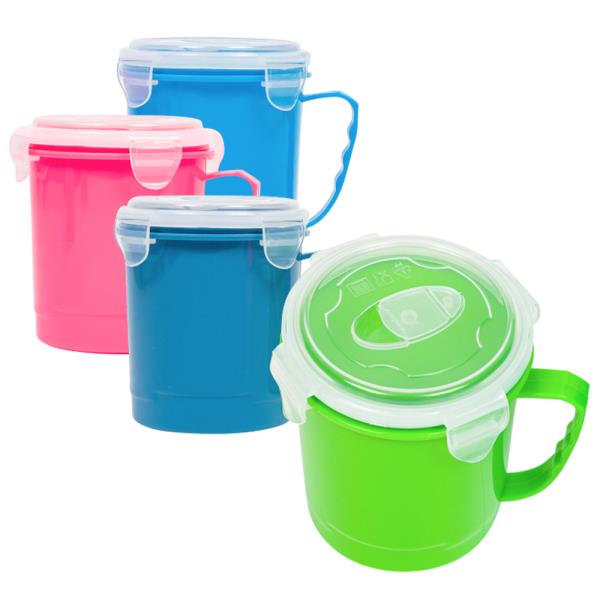 PLASTIC SOUP MUG SET