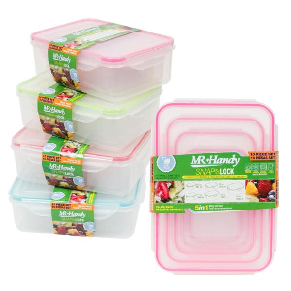 5 PC MR HANDY SNAP AND LOCK FOOD CONTAINER