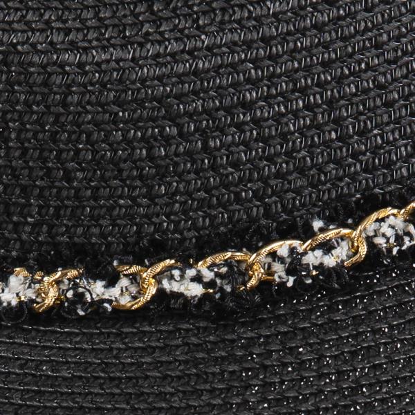 CONFETTI BRAIDED CHAIN BAND STRAW HAT