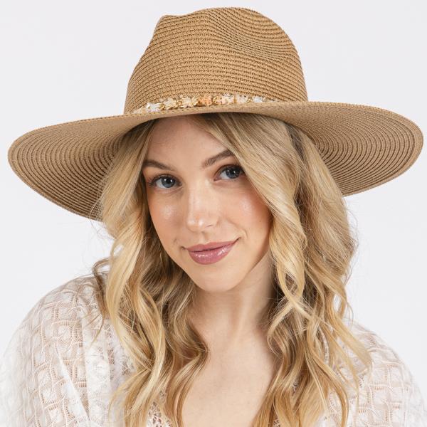 CONFETTI BRAIDED CHAIN BAND STRAW HAT