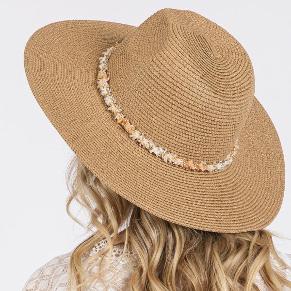 CONFETTI BRAIDED CHAIN BAND STRAW HAT