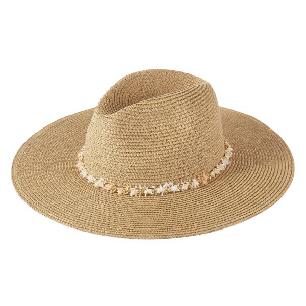 CONFETTI BRAIDED CHAIN BAND STRAW HAT