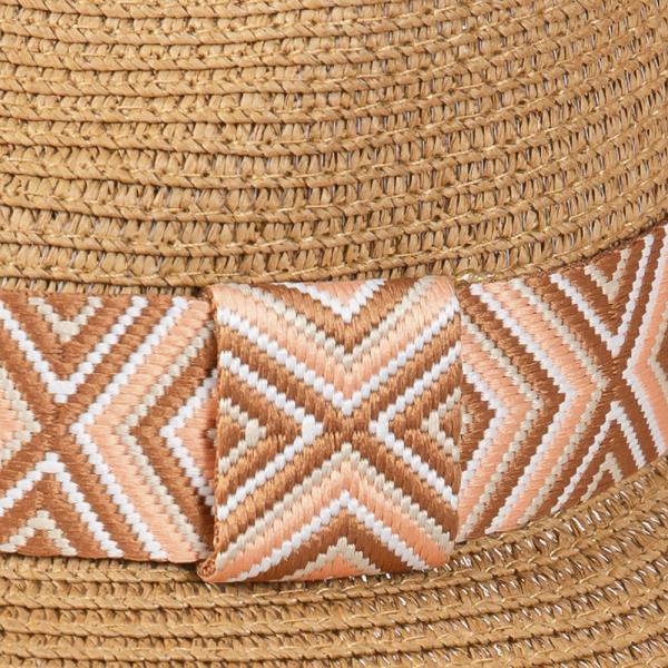 TRIBAL AZTEC PATTERN STRAW SUN HAT