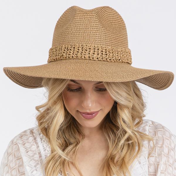 PAPER STRAW BRAID SUN HAT