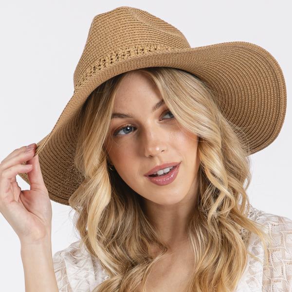 PAPER STRAW BRAID SUN HAT