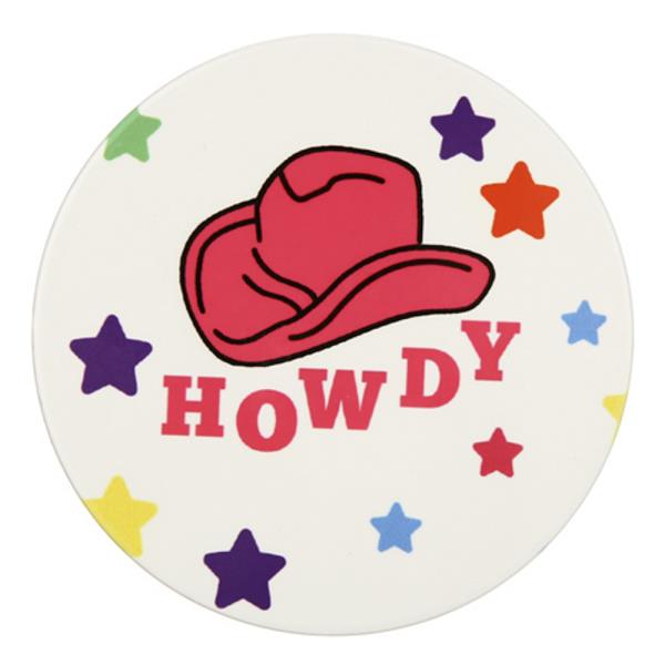 WESTERN HOWDY COWBOY HAT CUP COASTER (4 UNITS)