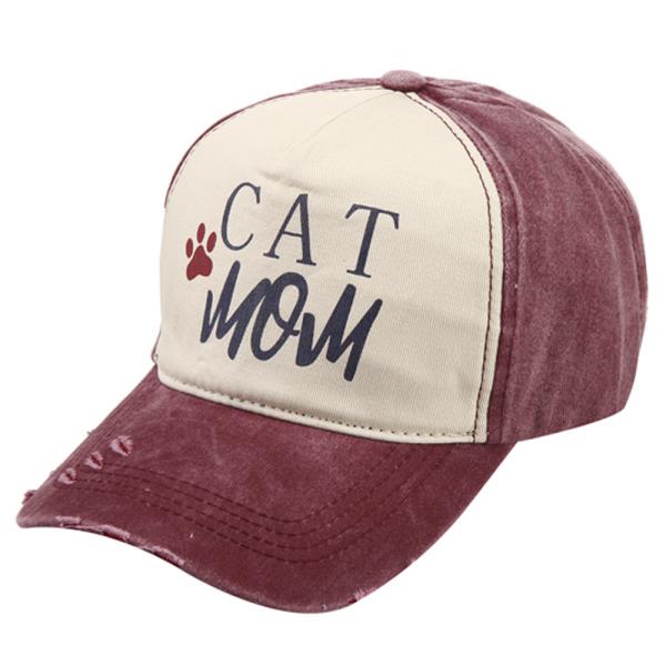 CAT MOM TWO TONED TRUCKET HAT CAP