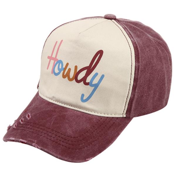 HOWDY TWO TONED TRUCKER HAT CAP