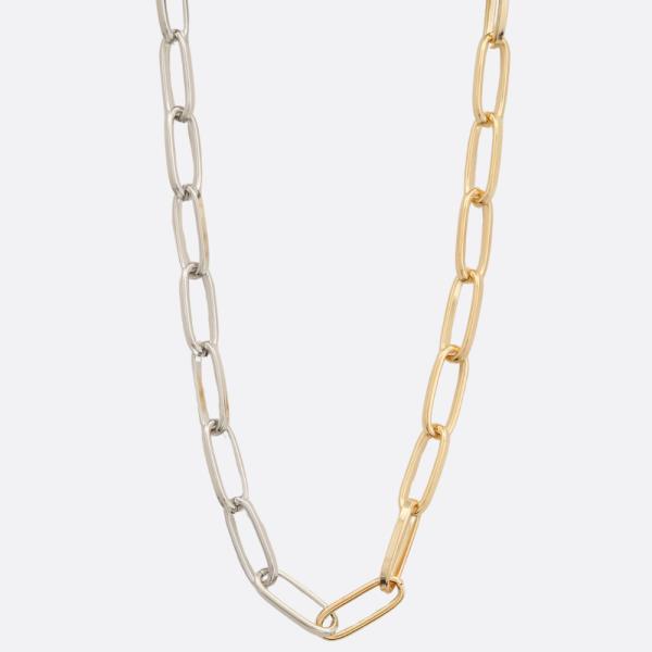 SODAJO LONG OVAL LINK GOLD DIPPED NECKLACE