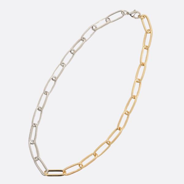 SODAJO LONG OVAL LINK GOLD DIPPED NECKLACE