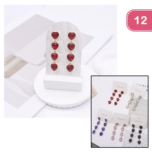 HEART DROP EARRING (12 UNITS)