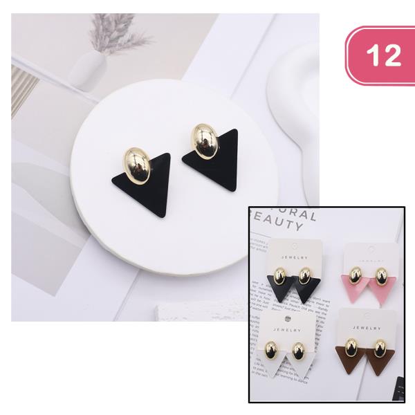 TRIANGLE POST EARRING (12 UNITS)