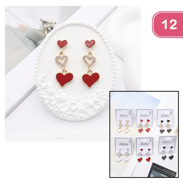 HEART DROP EARRING (12 UNITS)