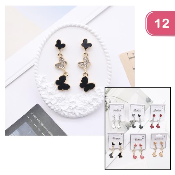 BUTTERFLY DROP EARRING (12 UNITS)