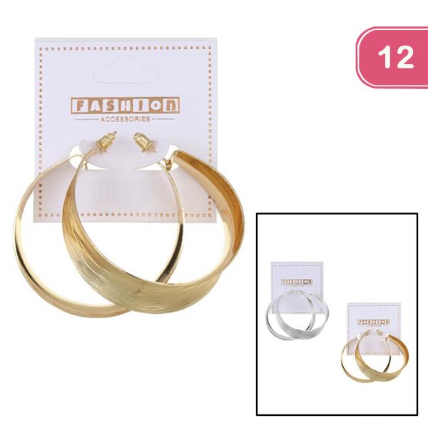 METAL HOOP EARRING (12 UNITS)