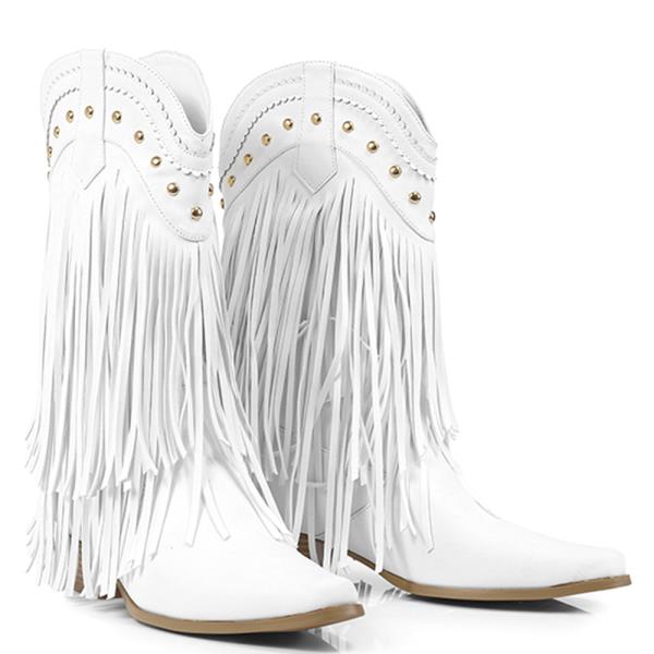 STUDDED FRINGE WESTERN BOOTS 12 PAIRS