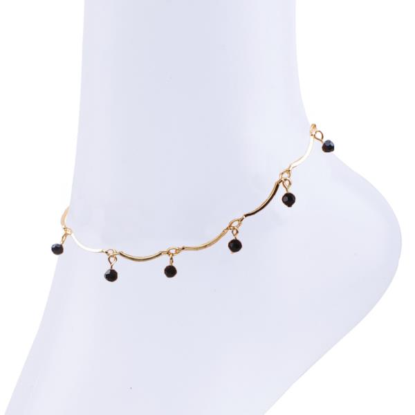 BEAD CURVE CHAIN ANKLET