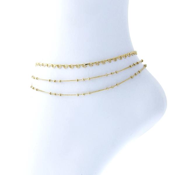 BALL CHAIN 3 STRAND ANKLET