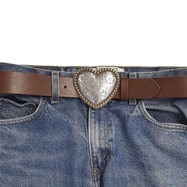 WESTERN HEART BUCKLE BELT