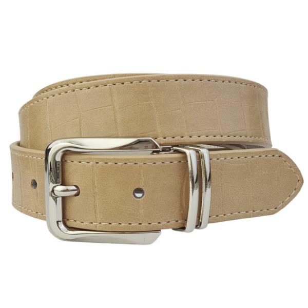 CLASSIC ALLIGATOR PRINT BELT IN SILVER BUCKLE