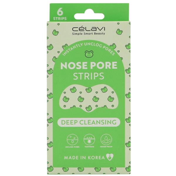 CELAVI 6PK NOSE STRIPS GREEN