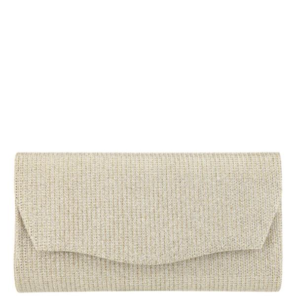 TEXTURED FLAP CLUTCH BAG