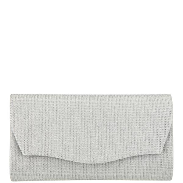 TEXTURED FLAP CLUTCH BAG