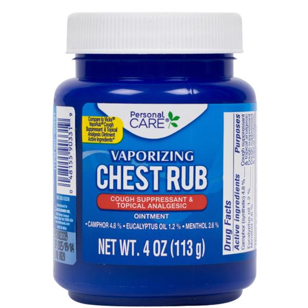 PERSONAL CARE VAPORIZING CHEST RUB 4OZ