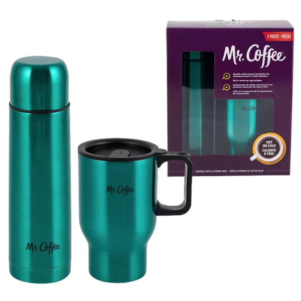 MR COFFEE STAINLESS STEEL MUG 2PC SET