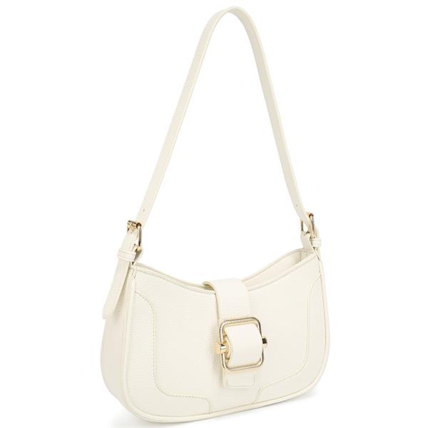 SMOOTH BUCKLE DESIGN SHOULDER BAG