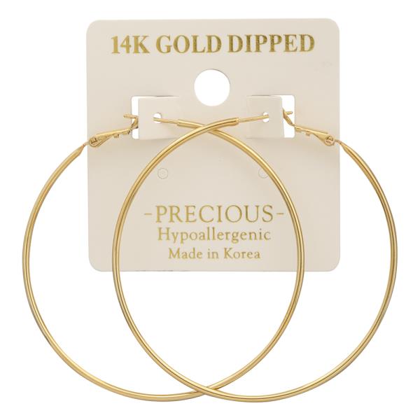 14K GOLD DIPPED THIN HOOP EARRING