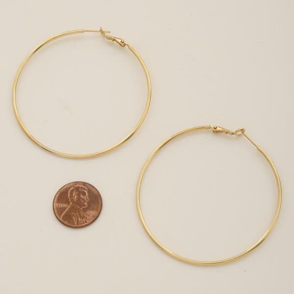14K GOLD DIPPED THIN HOOP EARRING