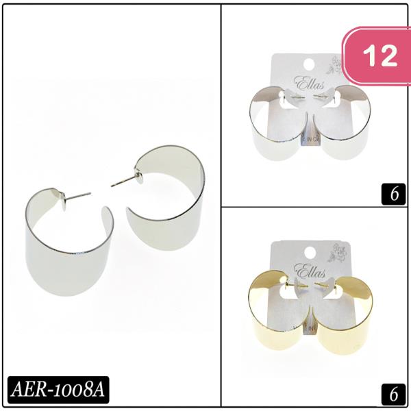 METAL HOOP EARRING (12 UNITS)