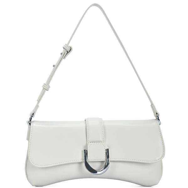 CHIC CURVED FLAP SHOULDER BAG