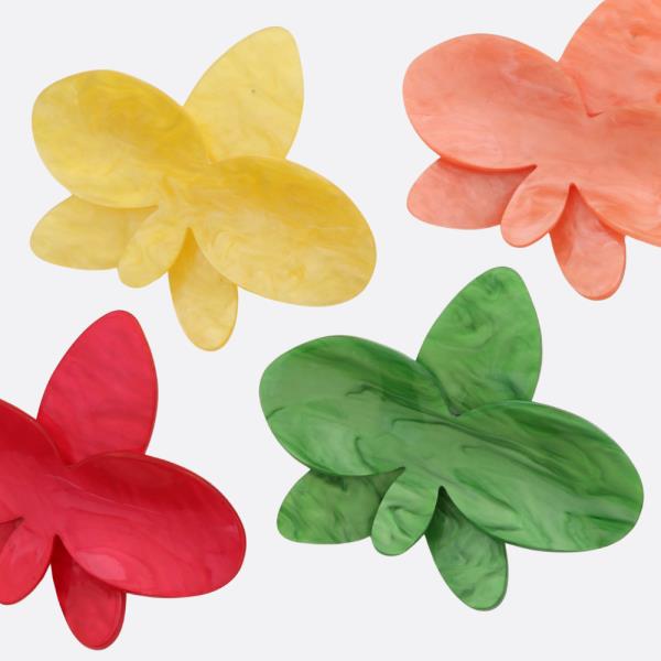 ACETATE FLOWER SHAPE EARRING