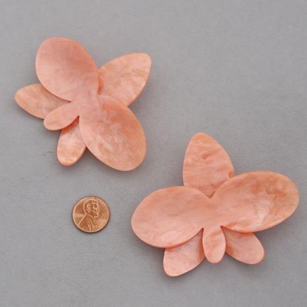 ACETATE FLOWER SHAPE EARRING