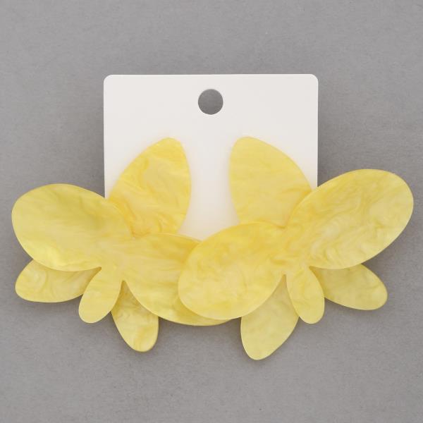 ACETATE FLOWER SHAPE EARRING