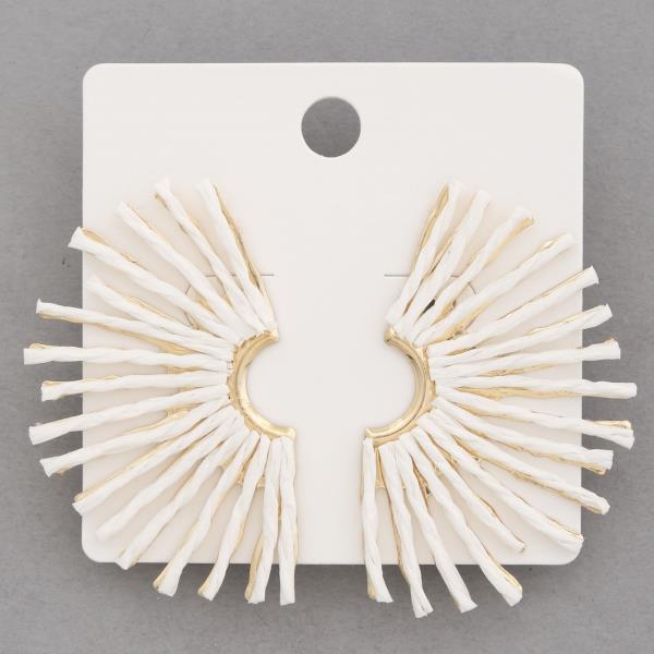 RAFFIA METAL EARRING