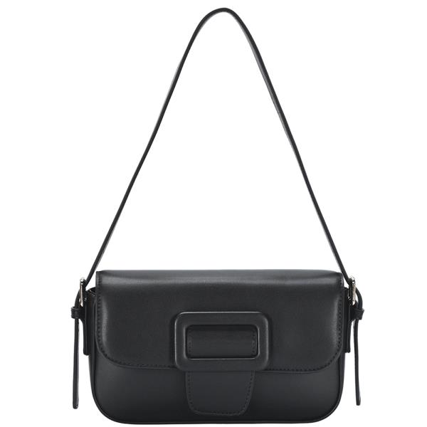SMOOTH FLAP SHOULDER BAG