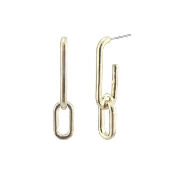 PAPERCLIP DANGLE OPEN LINK EARRING