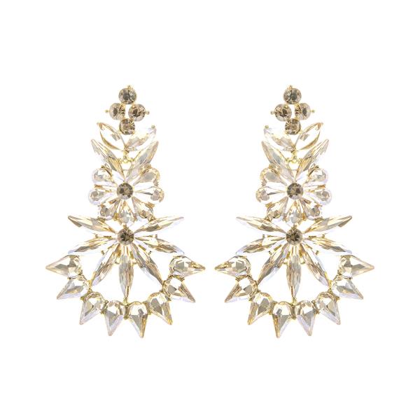 MARQUISE CUT LEAF DROP EARRING