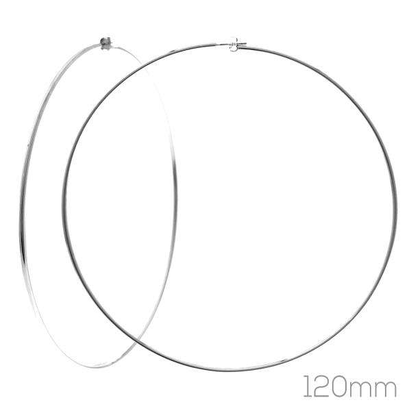 2MM WIRE 120MM HOOP EARRING